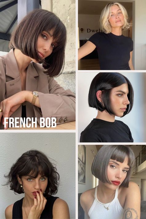 French bob, chin length haircut, short hair, dark hair, blonde hair, haircut idea, hair for summer French Bob Blonde Short Hair, Italian Bob Vs French Bob, Bob Chin Length, Chin Length Haircut, Short Hair Dark, Hair For Summer, Haircut Idea, Haircut Short Hair, Chin Length Haircuts