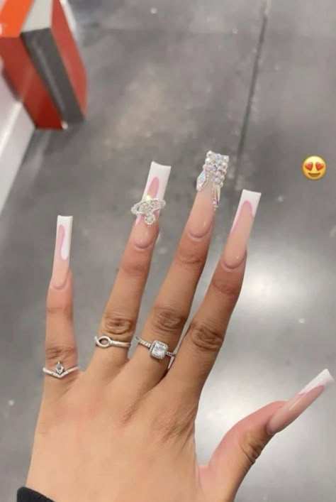 Cute Nails Acrylic Tapered Square, Long Square Acrylic Nails White French, Baddie Nail Sets Long, Black White And Red Nails Acrylic, Long Extra Acrylic Nails, Nail Inspo Xl Square, Long Acrylic Birthday Nails Ideas, Simple But Cute Nails Acrylic Long, Medium Long Birthday Nails