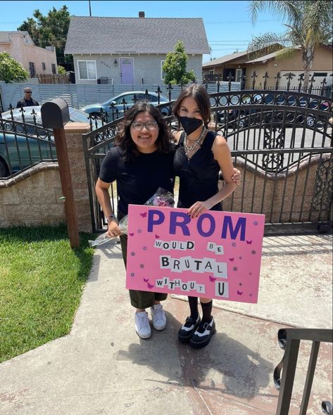 Olivia Rodrigo Sour Prom, Prom Proposal Ideas, Creative Prom Proposal Ideas, Sour Prom, Cute Hoco Proposals, Cute Promposals, Prom Posters, Homecoming Signs, Cute Homecoming Proposals