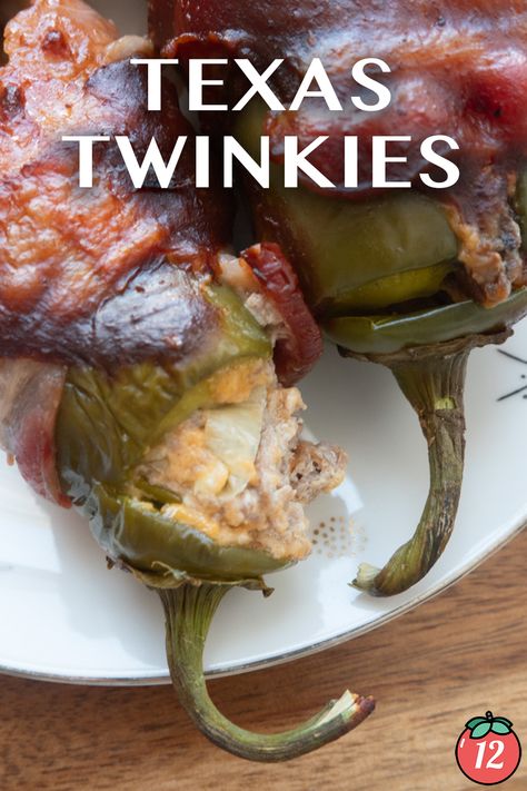 Texas Twinkies | 12 Tomatoes Texas Toast Appetizers, Best Texas Appetizer, Texas Twinkies Recipe, Texas Twinkies, Texas Torpedo Recipe, Texas Twister Drink Recipe, Smoked Texas Twinkies, Twinkies Recipe, Bacon Crisps