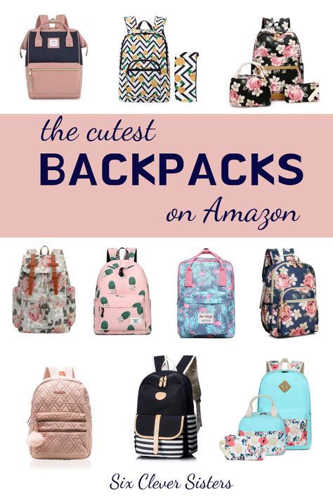 Back to School Supplies | Back to School Deals | Back to School Sales | Backpacks | Backpacks Amazon | Backpacks Amazon Prime | School Backpacks | School Backpacks Amazon | School Backpacks for Girls | Cute School Backpacks Amazon | Cute School Backpacks | Looking for some cute backpacks in your back to school shopping? Backpacks On Amazon, School Shopping List, Kids Craft Supplies, Floral Backpack, Back To School Backpacks, Back To School Deals, Book Bags, Backpack For Teens, Pink Books