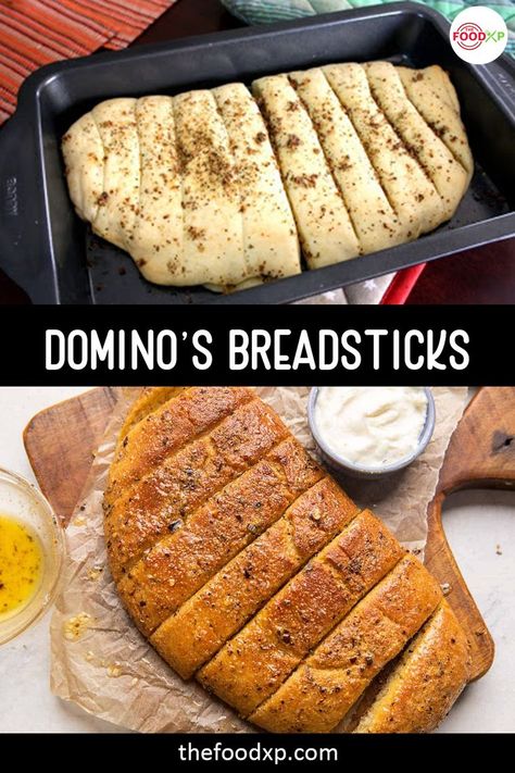 Dominos Garlic Bread, Cheesy Dips, Bread Sticks Recipe, Cheesy Dip, Garlic Bread Recipe, Copycat Restaurant Recipes, Breadsticks, Yummy Sides, Garlic Bread