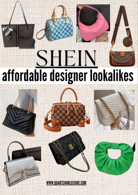 Today’s post features all the best deisgner dupe bags on Shein in 2022, and they’re all under $30! Find all your favorite designer dupe handbags for less! You can also use my code QUARTZ3155 for an additional 15% off your order. Leather Hand Bags For Women, Small Purses And Handbags, Anthropologie Mirror, Classy Purses, Spring Purses, Side Purses, Trending Handbags, Hand Bags For Women, Cheap Purses