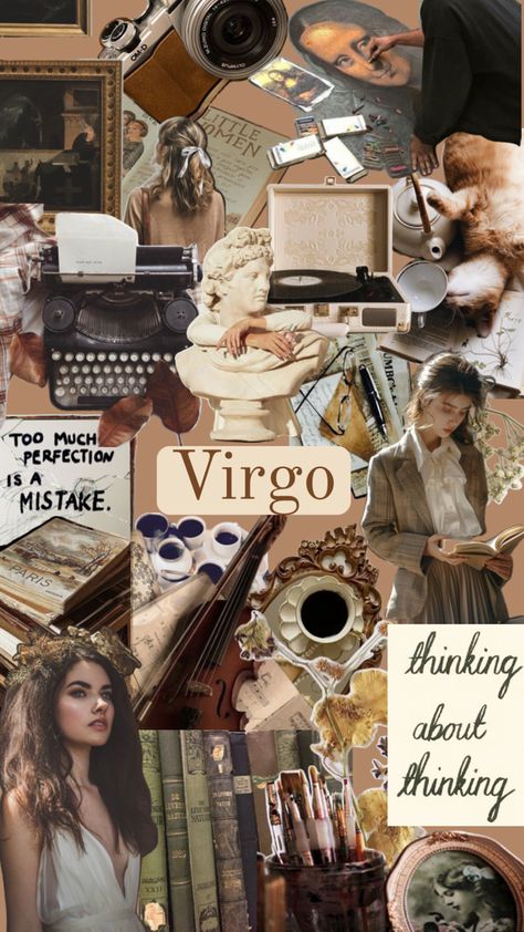 Virgo Aesthetic Collage Virgo Collage, Virgo + Core + Aesthetic, Virgo Aesthetic, Virgo Personality, Sun Aesthetic, Virgo Quotes, Virgo Sign, Vision Board Manifestation, Aesthetic Collage