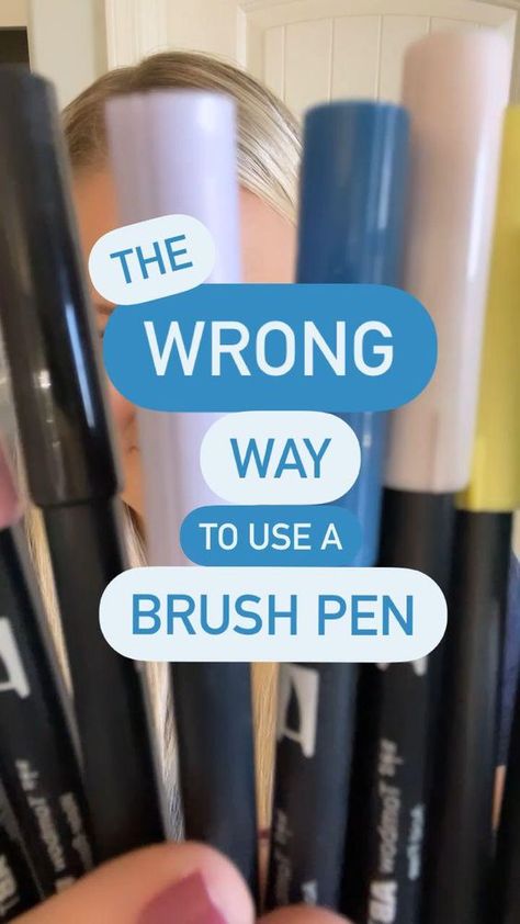 The WRONG way to use a Brush Pen Best Pens For Calligraphy, How Write Calligraphy, Brush Pen Calligraphy Tutorial, Uses Of Brush Pen, What To Draw With A Pen, Fonts With Brush Pens, Brush Pen Handwriting, How To Write Like A Font, Brush Pen Calligraphy Letters