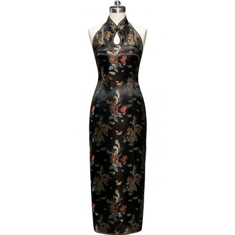 Periwing Black Satin Mandarin Collar Dragon & Phenix Evening Dress Chinese Dress Qipao Chinese Dress Qipao, Mini Frock, Printed Prom Dresses, Dragon Phoenix, 2014 Dresses, Qipao Dress, Cheongsam Dress, Darling Dress, Chinese Dress