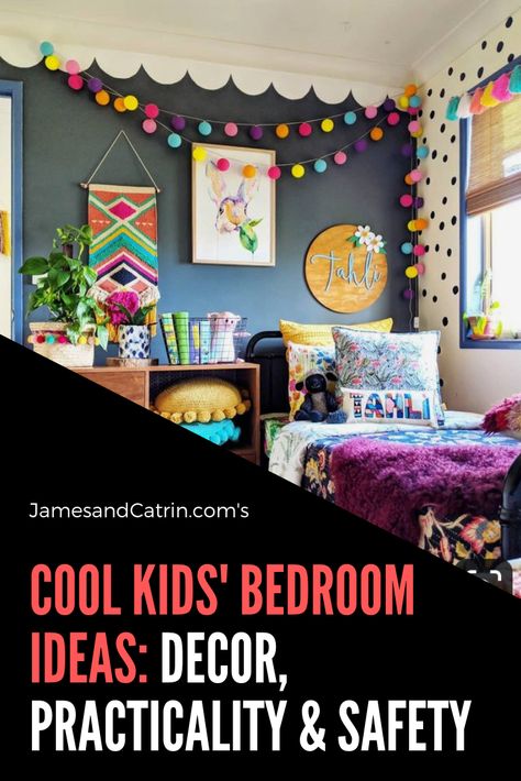 Great Ideas to help you create the perfect kids bedroom. A thorough guide that looks at every aspect you need to think about when designing your child's bedroom. From beds to storage to safety, make sure your kids' bedroom is a wonderful haven for sleep and play. #kidsbedroom #coolkids #childsbedroom Bedroom Ideas Decor, Colorful Kids Bedroom, Small Kids Bedroom, Kids Bedroom Ideas, Children's Bedroom Ideas, Unicorn Bedroom, Cool Kids Bedrooms, Big Bedrooms, Wooden Christmas Crafts