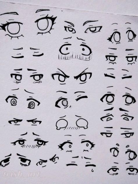 Bahasa Jepun, Drawing Face Expressions, Drawing Cartoon Faces, Eye Drawing Tutorials, 얼굴 그리기, Seni Dan Kraf, Drawing Expressions, Easy Drawings Sketches, Anime Eye Drawing