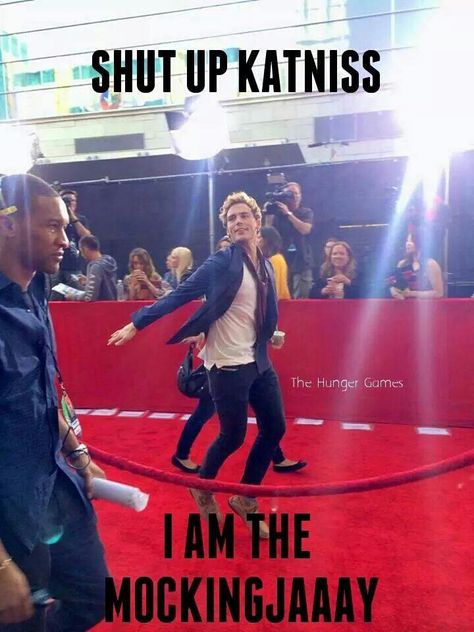 Hunger Games Finnick, Hunger Games Jokes, The Mockingjay, Hunger Games Peeta, Hunger Games Cast, Hunger Games Memes, Hunger Games Quotes, Hunter Games, I Volunteer As Tribute