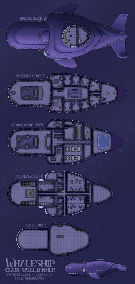 Spelljammer – Milby's Maps Airship Art, Cartographers Guild, Ship Map, Building Map, Advanced Dungeons And Dragons, City Layout, Tabletop Rpg Maps, Dungeon Maps, D D Maps