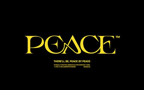 Peace on Behance Peace And Conflict, Adobe Dimension, Serif Typography, Fashion Identity, Text Logo Design, Logo Project, Title Design, Fashion Graphic Design, Graphic Design Fonts