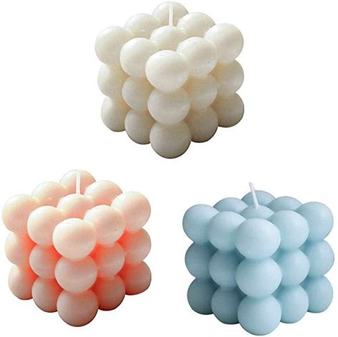 Bubble Cube Candle, Material Studies, Cube Candle, Ocean Scent, Geometric Decoration, Candle Home Decor, Ball Candles, Geometric Decor, Candle Sizes