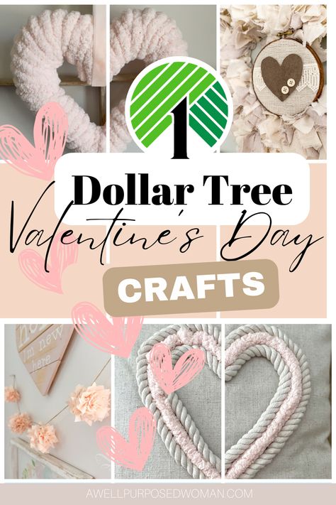 Valentine Day Crafts For Seniors Easy Diy, Valentine Day Crafts Diy, Valentine Day Dollar Tree Crafts, Fun Dollar Tree Crafts, Diy Valentines Dollar Tree, Dollar Store Heart Wreath, Easy Valentine Crafts For Seniors, Valentine’s Day Diy Decor Dollar Tree, Cheap Valentines Decor Easy Diy