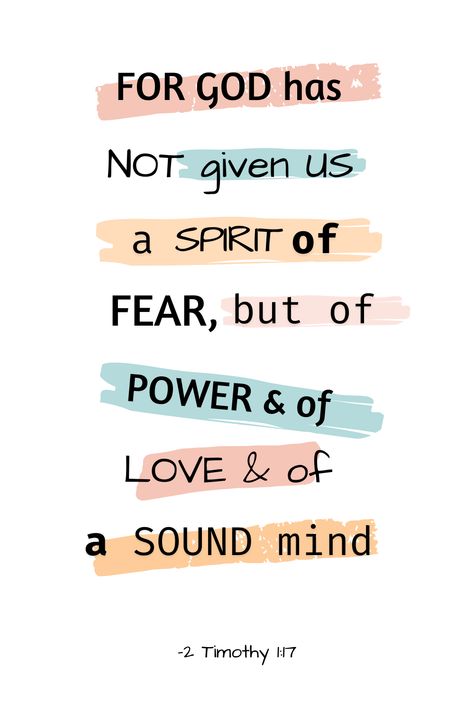 For God Has Not Given A Spirit Of Fear, God's Promises Quotes, The Promises Of God, Scripture Promises, God Promises Quotes, God's Promises Bible Verses, God Promises Scriptures, Gods Promises Verses, Promises Of God Scriptures