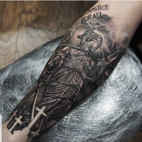 Metallica tattoo Bands Tattoo Music, Ride The Lightning Tattoo, And Justice For All Tattoo, Metalica Tattoo Ideas, Rock Sleeve Tattoo, Megadeth Tattoo, Metallica Inspired Tattoo, Metal Band Tattoos, Metallica Tattoo Sleeve