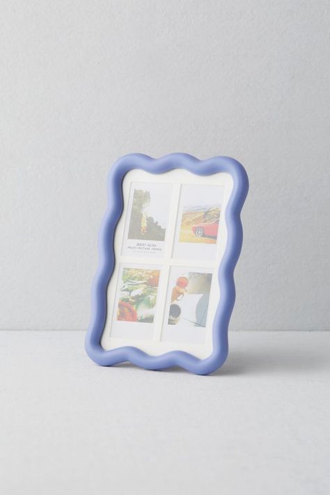 Wavy Photo Frame, Diy Mini Frame, Instax Picture Frame, Instax Picture, Instax Mini Photos, Instax Frame, Wavy Frame, Cute Picture Frames, Metal Picture Frame