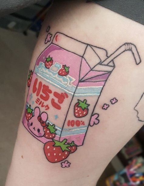 Milk Tattoo, Tattoo Tour, Strawberry Milk, Body Modifications, A Tattoo, Tattoos And Piercings, Geometric Tattoo, Tatting, Art Tattoo