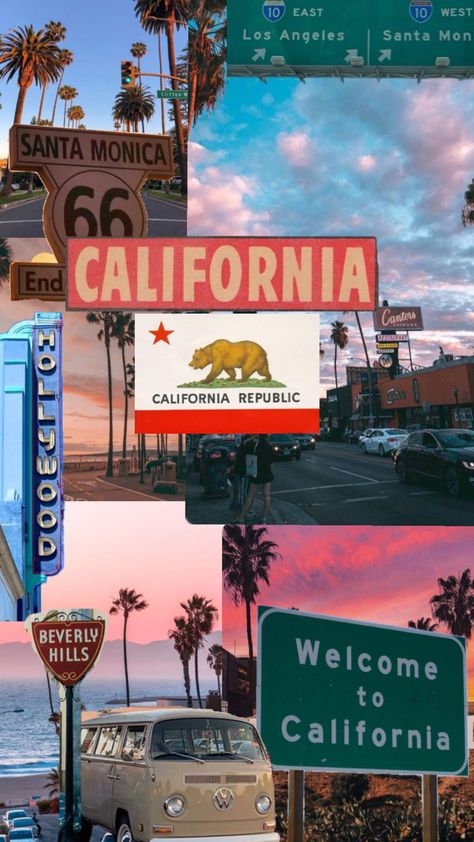 California Collage, California Aesthetic, Los Angeles Travel, Aesthetic Collage, United States, The Unit, California, Collage, Travel