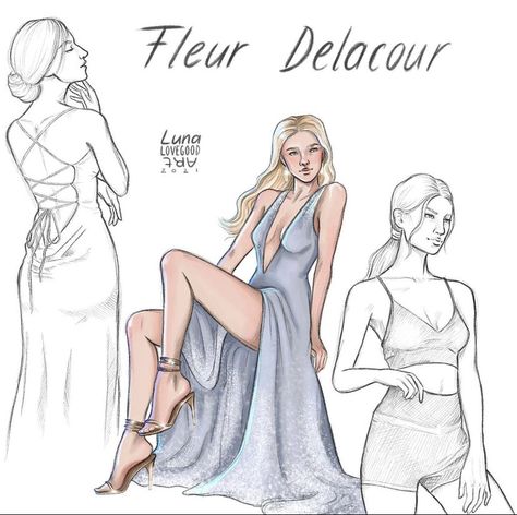 Triwizard Champions, Spring Formal Dress, Meme Harry Potter, Fleur Delacour, Harry Potter Girl, Harry Potter Illustrations, Spring Formal, Harry Potter Feels, Harry Potter Images