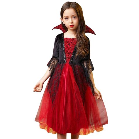 Girls Vampire Costume, Princess Masquerade Party for Halloween Party - Walmart.com Girl Vampire Costume, Cute Vampire Costume, Disguise Party, Girl Vampire, Cute Vampire, Kid Costume, Kid Costumes, Halloween Breakfast, Vampire Princess