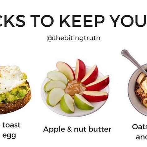 Daily Nutrition Tips on Instagram: "Who doesn’t love a good snack?⁠😍

They key to choosing a healthy snack is opting for something that provides you with a source of protein and/or fibre. These nutrients play a huge role in satiety i.e. keeping us feeling satisfied⁠ 😋.
⁠
If you’re hungry between meals, opting for something rich in protein and/or fibre will leave you full and energised and help tie you over until your next meal or snack.⁠
⁠
Unfortunately many convenient snacks are highly processed and low in both of these nutrients so if you can, we recommend planning ahead when it comes to your snacks!⁠
⁠
Here are some of our favourite snacks to keep you feeling full:
✅Avocado toast with an egg
✅ Fruit with nut butter
✅ Oats with fruit and yoghurt
✅ Wholegrain toast, ricotta cheese and c Egg Fruit, Toasted Oats, Daily Nutrition, Rich In Protein, Mediterranean Diet Recipes, Protein Sources, Ricotta Cheese, An Egg, Favorite Snack