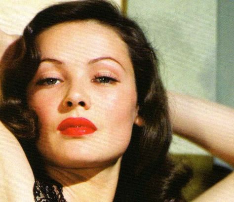 3-gene-tierney-Top Ten Most Beautiful 1940s Women 1940s Actresses, 1940s Women, Gene Tierney, Julie Christie, Fritz Lang, Jennifer Jones, Jean Harlow, Classic Actresses, Rita Hayworth