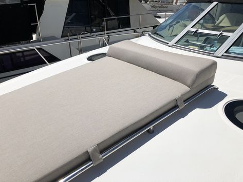 Sea Ray 340 Sundancer Bow Cushion - YachtBedding.com Boat Bedding, Sea Ray Sundancer, Carver Yachts, Mattress Ideas, Boat Bed, Boat House Interior, Sea Ray Boat, Boat Upholstery, Boating Tips