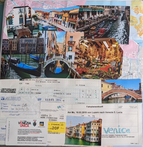 Europe Travel Scrapbook Pages, Venice Scrapbook, Europe Scrapbook, 2022 Scrapbook, Graduation Scrapbook, Scrapbook Inspo, Travel Scrapbook Pages, Travel Journal Scrapbook, Scrapbook Cover