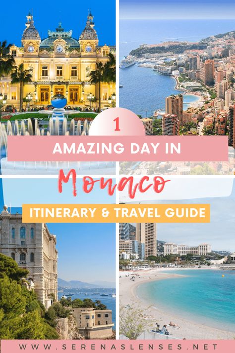 One Day in Monaco Itinerary: What to Do in Monaco for a day - Serena's Lenses Monaco Itinerary, Contiki Tour, Monaco France, Luxury Lifestyle Travel, Paris Place, Monaco Grand Prix, One Day Trip, Countries To Visit, Spring Trip