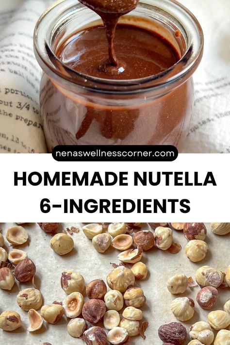 Homemade Nutella with Coconut Sugar and Coconut Oil - Nena's Wellness Corner Wellness Corner, Homemade Nutella Recipes, Yogurt Parfait Recipe, Nutella Recipe, Nutella Spread, Homemade Nutella, Homemade Oil, Chocolate Hazelnut Spread, Homemade Pancakes