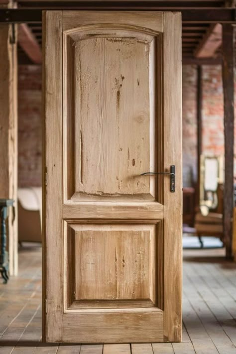 15 DIY Door Makeover [Within Budget] Stained Wooden Interior Doors, Door Renovation Interior, Whitewash Doors Interior, Old Wood Doors Interior, Old Door Makeover Ideas, Diy Antique Door, Farmhouse Interior Doors Wood, Luan Door Makeover, Old Wooden Doors Projects