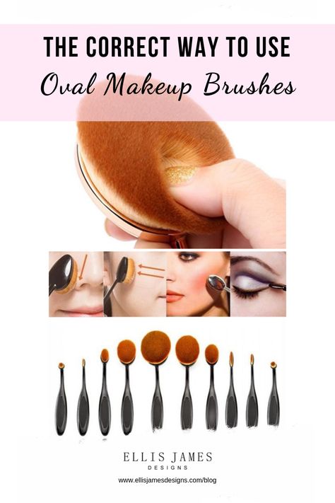 The Correct Way to Use Oval Makeup Brushes  When you’re just beginning to use these “spoon brushes”, you might find they have a lot of great use, but you may feel uncomfortable with how to use them. #Makeup #MakeupHacks #MakeupTips #MakeupBrushes #OvalMakeupBrush Best Blush Brush, Oval Makeup, Makeup Contouring, Oval Makeup Brush, Oval Brush, Best Eyeshadow, Olay Regenerist, How To Apply Eyeshadow, Best Eyebrow Products