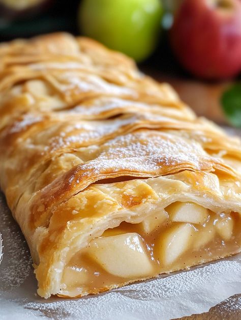 Apple Strudel Apple Cinnamon Strudel, Cinnamon Strudel, Apple Strudel Recipe, Strudel Recipes, Carrot Spice Cake, Fall Afternoon, Apple Strudel, Pumpkin Spice Cake, Apple Varieties