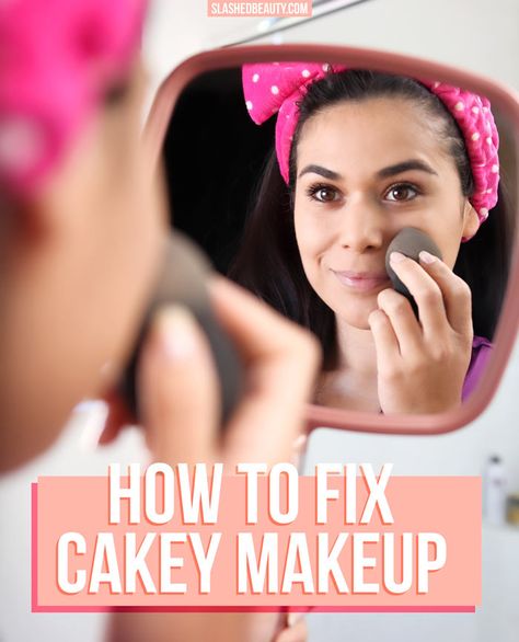 Cakey Makeup Prevent, Why Makeup Looks Cakey, Why My Makeup Look Cakey, How To Have Non Cakey Makeup, How To Stop Makeup From Looking Cakey, How To Make Makeup Less Cakey, Why Is My Makeup Blotchy, Not Cakey Makeup Tips, How To Make My Makeup Look Smooth