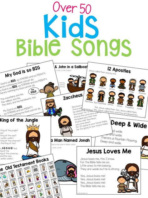 Books Of The New Testament, Bible Songs For Kids, School Song, Sunday School Songs, Toddler Bible, Baby Bible, New Testament Books, Church Songs, Bible Songs