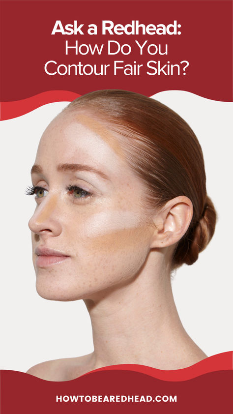 Many fair-skinned redheads avoid contour because it feels intimidating, but it’s all about knowing how to pick a good shade and application, and we’re here to help. Contour Fair Skin, Makeup Fair Skin, Freckled Skin, Fair Skin Makeup, Girls With Red Hair, Make Makeup, Botanical Beauty, Fair Skin, Makeup Reviews