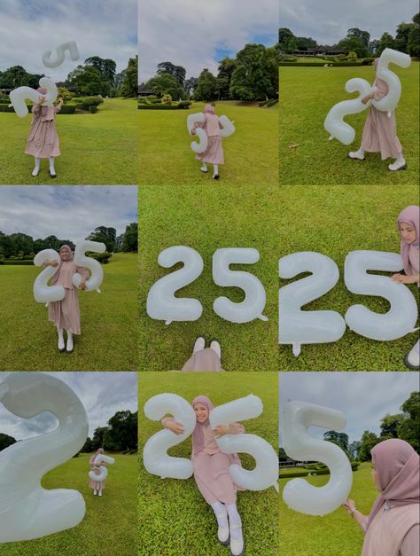 Cute concept for your birthday! #ootd #birthday #fashion #ootd #inspirasiootdberhijab #balloons #balonangka Birthday Pose With Balloons, Birthday Concept Idea, Poses With Balloons Birthday Photos, Ootd Birthday, Birthday Ootd, Birthday Pose, Birthday Balloons Pictures, Happy 25th Birthday, Creative Birthday Cards