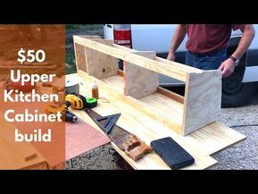 How to build an Upper Cabinet in your Van Build -Custom Conversion - YouTube Van Cabinets, Van Build Ideas, Rv Cabinets, Van Organization, Van Shelving, Van Conversion Ideas, Van Builds, Glamper Camper, Cabinet Frame