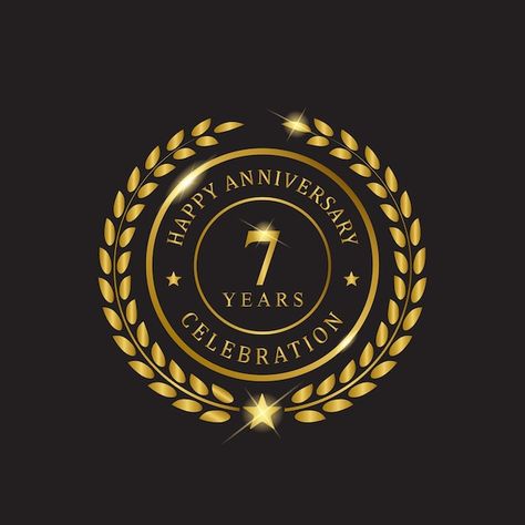 Vector gold wreath happy anniversary sev... | Premium Vector #Freepik #vector #jubilee #year-anniversary #anniversary #anniversary-numbers Golden Jubilee Logo, Golden Jubilee, Gold Wreath, Anniversary Logo, Photo Background Images, Photo Background, Graphic Designs, Happy Anniversary, Photo Backgrounds