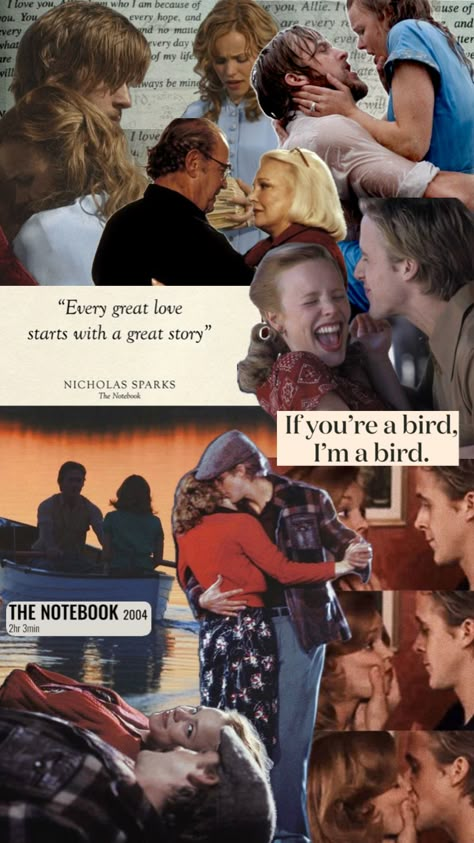 The Notebook Wallpaper Aesthetic, The Notebook Icons, The Notebook Collage, The Notebook Aesthetic Wallpaper, The Notebook Wallpaper, The Notebook Poster, Ryan Gosling The Notebook, The Notebook Scenes, Noah And Allie