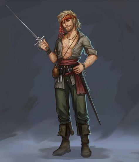 Pirate Character Art, Pirate Drawings, Treasure Island Characters, Elf Pirate, Pirate City, Skyrim Special Edition Mods, Group Portrait, Pathfinder Character, Pirate Games