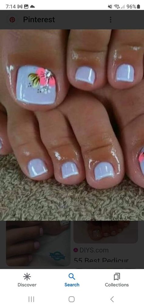 Beach Toe Nails Vacation Tropical, Hawaii Toe Nails, Vacation Toenails, Vacation Pedicure Ideas, Toenail Ideas, Beach Toe Nails, Easy Toe Nail Designs, Nail Glam, Pedicure Designs Toenails