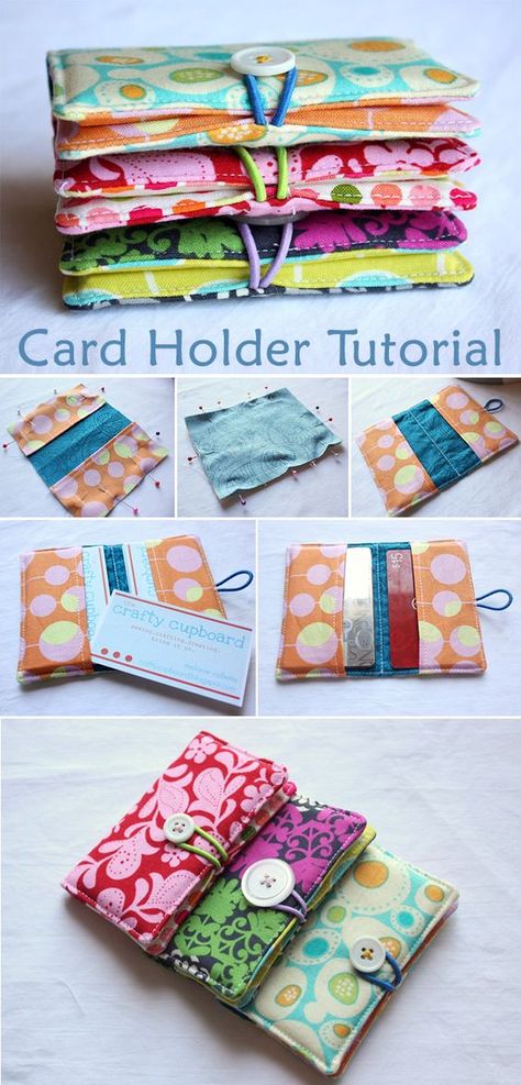 Sew Business Card Holder, Sewn Card Holder, Billfold Wallet Pattern, Quilted Gift Card Holders, Gift Card Holder Sewing Pattern, Diy Card Pouch, Fabric Card Holder Pattern, Sewing Credit Card Holder Free Pattern, Card Holders Wallet