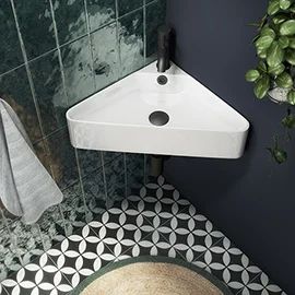 Tiny Wet Room, Understairs Toilet, Cloakroom Sink, Corner Basin, Small Downstairs Toilet, Cloakroom Toilet, Bathroom Under Stairs, Small Shower Room, Corner Sink Bathroom