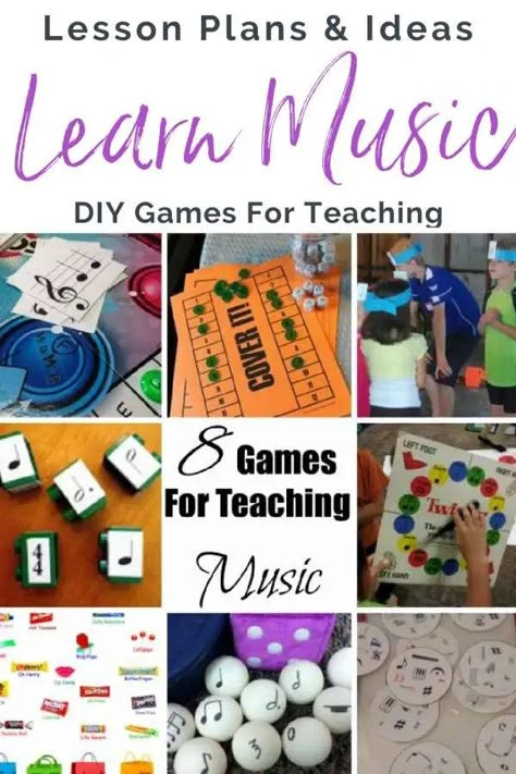 8 Games For Teaching Music – Lesson Plans Teaching Music Notes, Music Class Games, Music Games For Kids, Teaching Music Theory, Elementary Music Room, Teaching Games, Music Education Games, Elementary Music Class, Homeschool Music