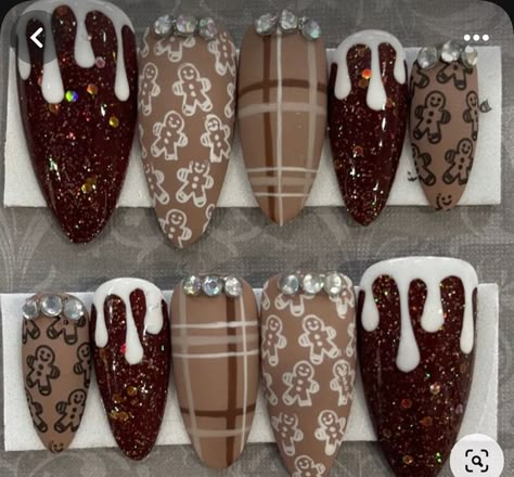 Patterned Nails, Nail Art Holiday, Nail Art Noel, Cute Christmas Nails, Christmas Gel Nails, Holiday Nail, Seasonal Nails, Holiday Nail Art, Christmas Inspo