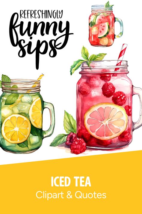 20 Iced Tea in Mason Jar Clipart & Ready-to-Use Quotes to discover by clicking on the link Tea Clipart, Being Used Quotes, Summer Design, Uplifting Quotes, Iced Tea, Relaxation, Doors, Clip Art, Tea