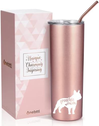 Amazon.com | Onebttl French Bulldog Gifts for Women, Best Frenchie Mom Gifts for Birthday, Unique Dog Mom Gifts for Frenchie Mama, Rose Gold Stainless Steel Insulated Tumbler 20 oz - Frenchie Mom: Tumblers & Water Glasses Unique Retirement Gifts, Grandma Friends, Best Treats, Golden Retriever Gifts, Golden Retriever Mom, French Bulldog Gifts, Frenchie Mom, Funny Retirement, Retirement Gifts For Women