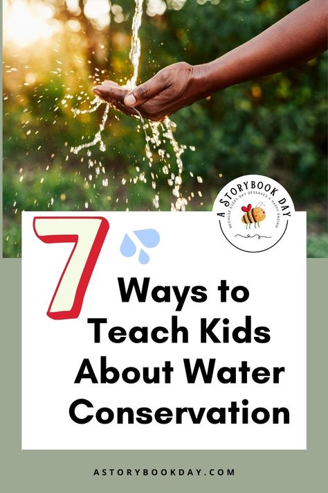 How to Teach Kids about Water Conservation for Earth Day World Water Day Activities, Water Day Activities For Kids, Water Conservation Activities, Water Conservation Projects, Sustainability Activities, Water Preservation, Water Sustainability, Water Lessons, Ways To Conserve Water