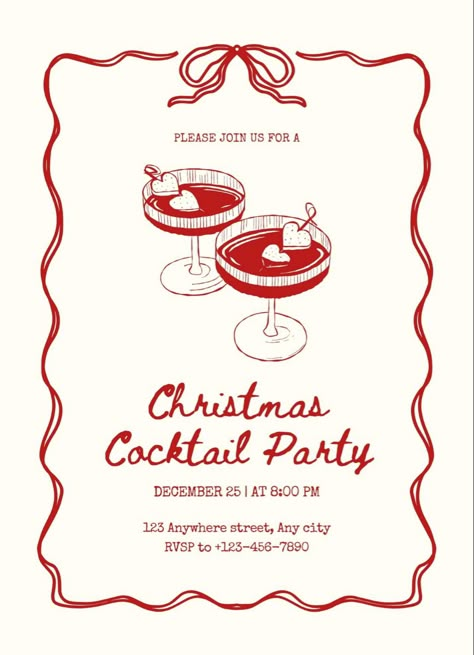 Christmas Party Invitation and signages digital template package Pizza Engagement Party, Dinner Menu Design, Galentine Brunch, Christmas Party Friends, Xmas Dinner Party, Christmas House Warming, Posters Event, Holiday Cocktails Christmas, Friendsmas Party